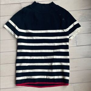 Anthropologie Maeve Navy Knit Top